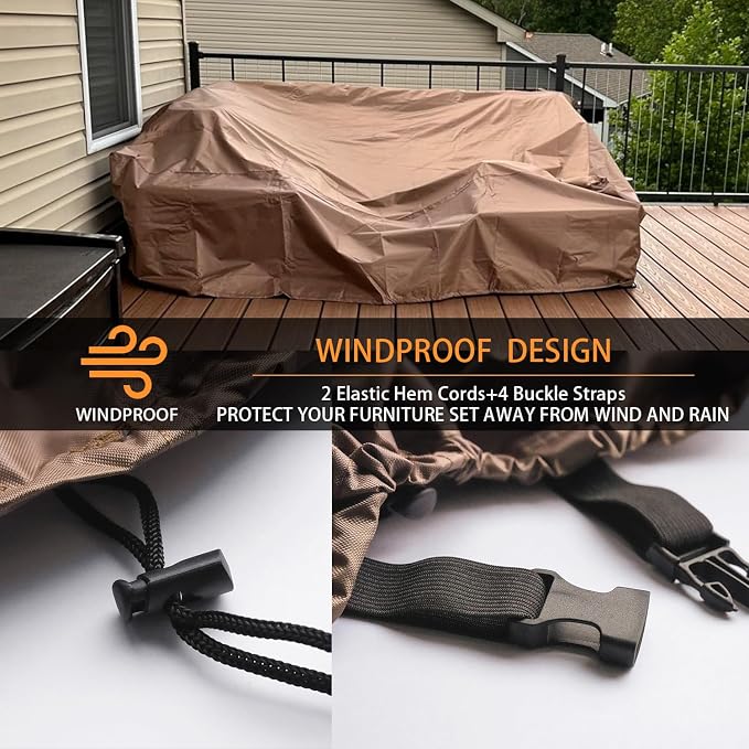 Patio Furniture Set Cover Waterproof Outdoor Furniture Covers Heavy Duty - Image 3