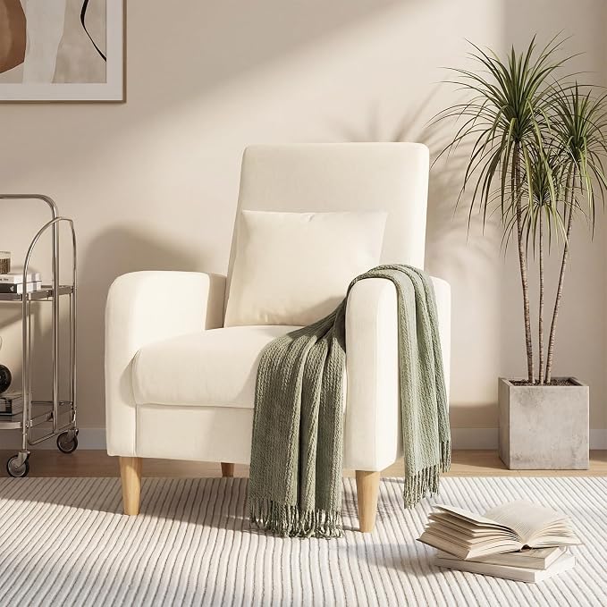 COLAMY Mid-Century Modern Upholstered Accent Chair - Image 9