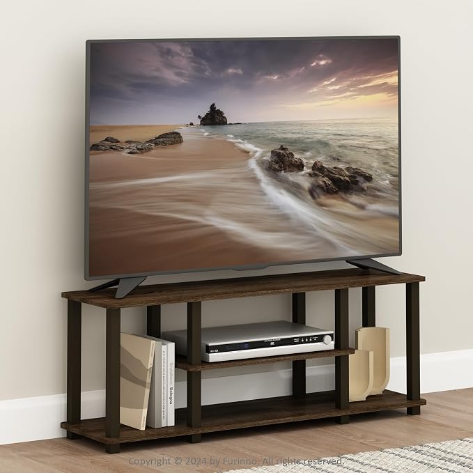 Furinno Turn-N-Tube No Tools 3D 3-Tier Entertainment TV Stand up to 50 inch TV - Image 2