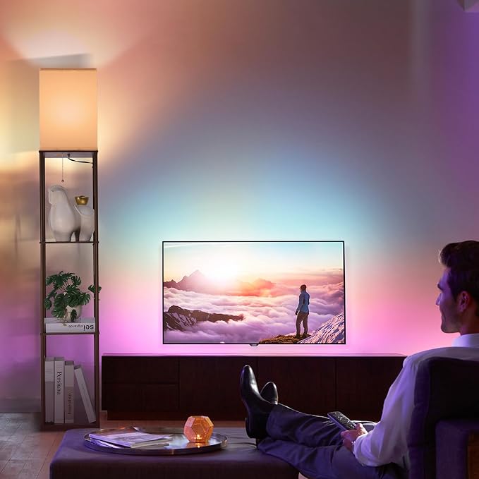 Gupuzm Floor Lamp with Shelves, with Modern Square Standing Lamp with Smart APP - Image 8