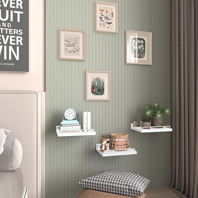 RYOFOBETTO Small Floating Shelf, 6 X 9 Inches Farmhouse Wall Shelves - Image 5