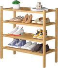 ROMGUAR CRAFT 4 Tier Bamboo Shoe Rack by ROMGUAR+CRAFT