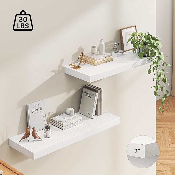 Dreamland 40" Floating Shelves for Wall, Wall-Mounted Shelves for Bedroom - Image 5