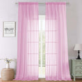 Lecloud Light Pink Sheer Curtains 108 Inches Long 2 Pcs, Airy Light Filtering by Lecloud