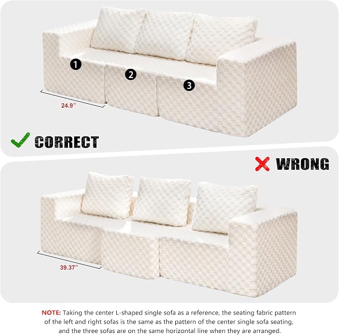 Modular Sectional Sofa 3-Seater Modular Couch - Image 4