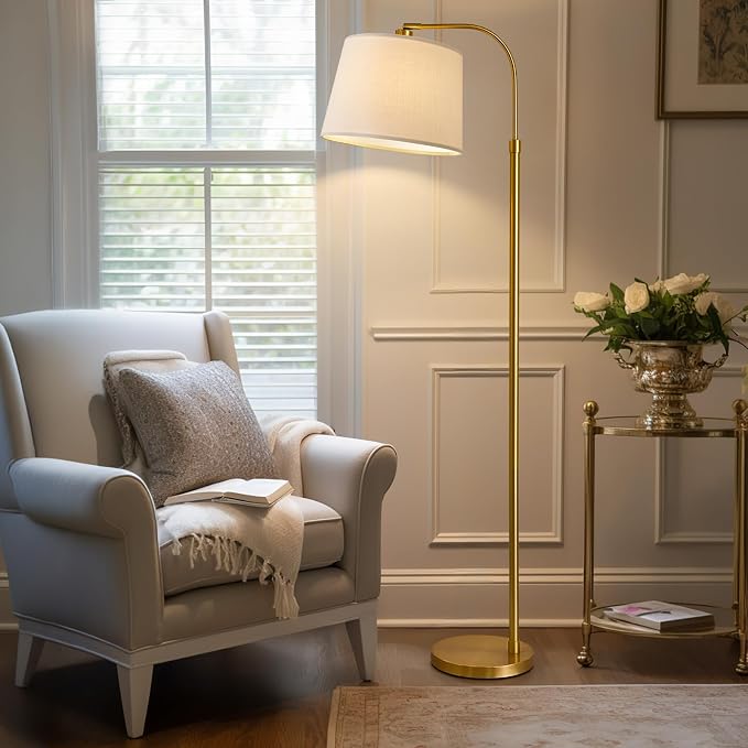 Oneach 62" Gold Floor Lamp for Living Rooms Tall Arc Standing Lamps for - Image 8
