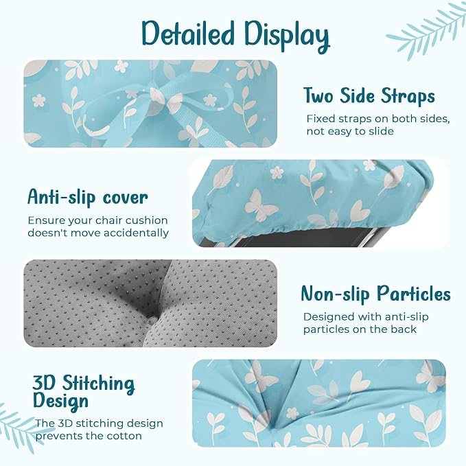 2 Pcs Outdoor Chaise Lounge Chair Cushion 75.1 x 22.8 x 4.7 Inches 100% - Image 4