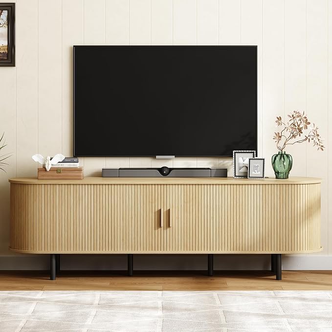 ONBRILL 70.8" TV Stand with Power Outlet by ONBRILL