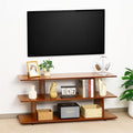 Bamboo TV Stand for TVs up to 55", 3 Tier Accent Entertainment Center by MordchilHF