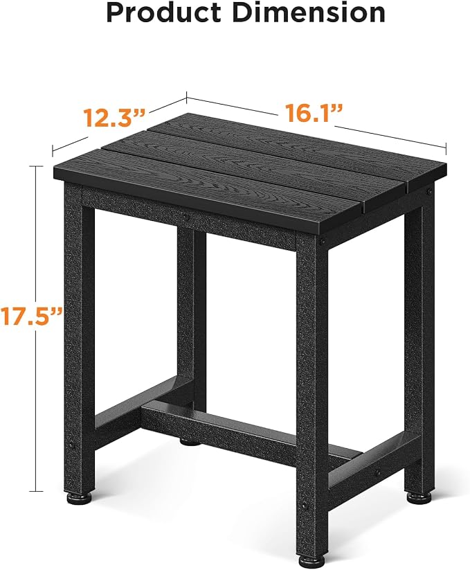 ODK Outdoor Side Tables Set of 2, Adirondack Patio End Table - Image 3