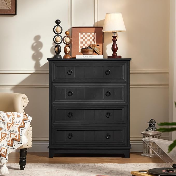 Joaxswe Farmhouse 4 Drawer Dresser - Image 4