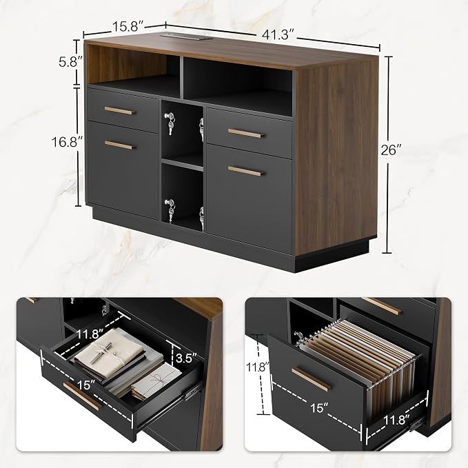 ModernMate Home Office Furniture Set, Mobile File Cabinet - Image 3