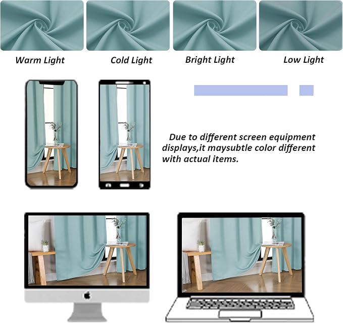 Simplebrand Aqua Blackout Curtains - Image 9
