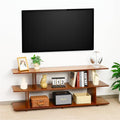 Bamboo TV Stand for TVs up to 65", 3 Tier Accent Entertainment Center by MordchilHF