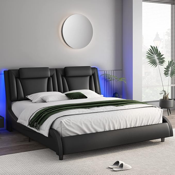 Keyluv King Size LED Bed Frame - Image 3