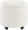 Furniliving Modern Round Storage Ottoman by FurnilivingFurnitureforHome