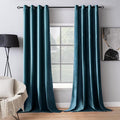 MIULEE Blue Velvet Curtains 84 Inches Length Blackout Curtains Thermal by MIULEE