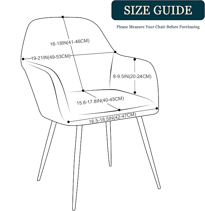 Yonus Dining Room Chair Slipcovers Parsons Chair Covers Sets Armchair Covers - Image 3