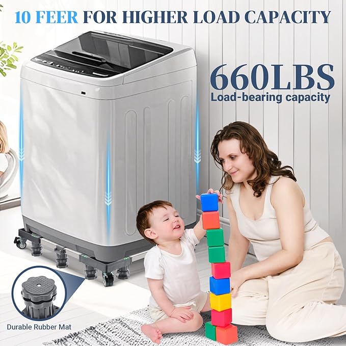 WBD WEIBIDA Upgraded Full-Size Washing Machine Base Stand - Image 4