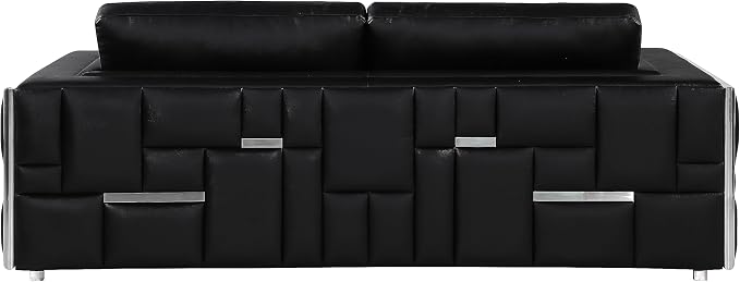 Blackjack Furniture Catania Modern Top Grain Italian Leather Sofa Set - Image 18