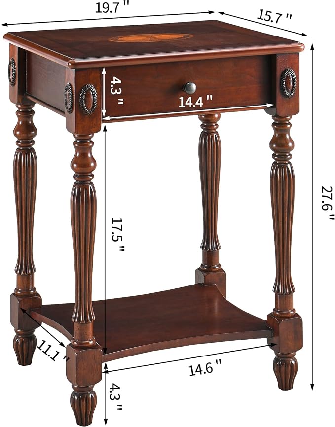 Solid Wood Retangle End Table - Image 2