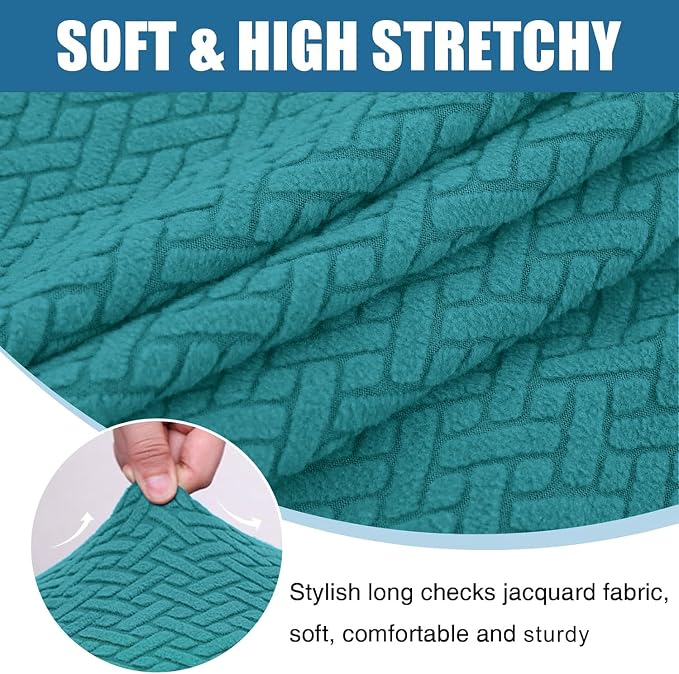 Smiry Waterproof Couch Cushion Covers, Stretch Jacquard Thick Sofa Cushion - Image 7