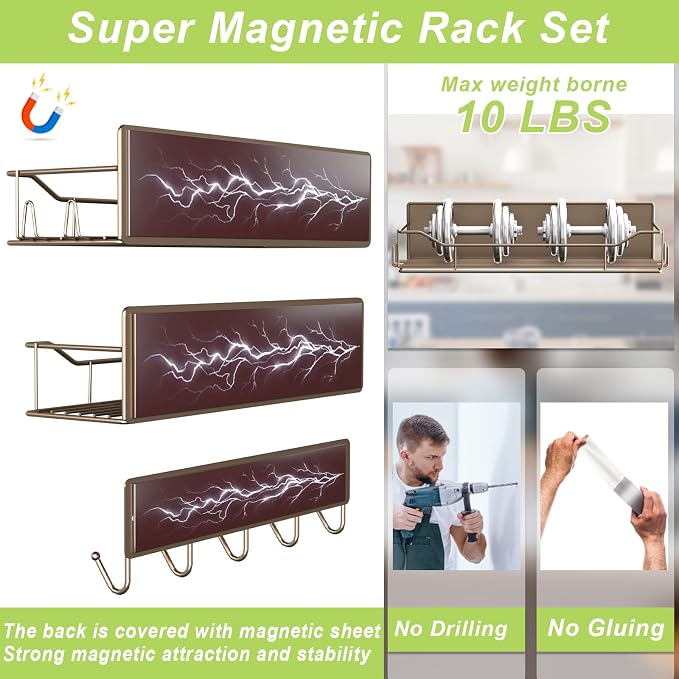 Magnetic Spice Rack for Refrigerator, 5 Pack Metal Strong Magnet Spice - Image 4