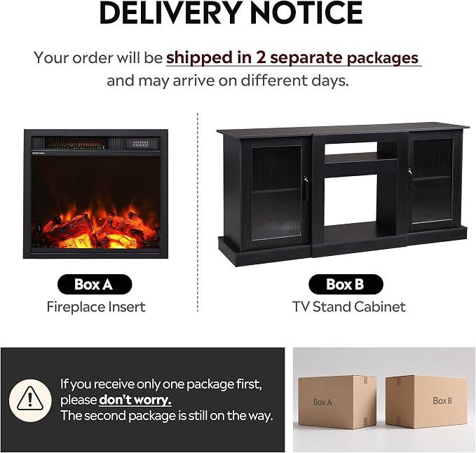 WLIVE Fireplace TV Stand for 65" TV, Entertainment Center - Image 9