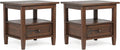 SIMPLIHOME Warm Shaker Solid Wood 20 inch Wide Transitional-Style End Tables in by SimpliHome