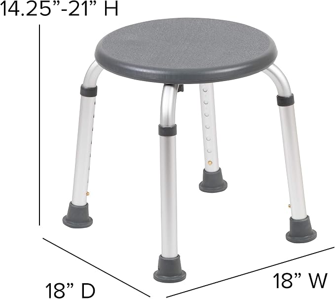 Flash Furniture Hercules Series Aluminum Bath and Shower Chair - Image 5