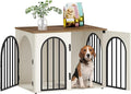 Hzuaneri 31.5'' Wooden Dog Crate Furniture, Indoor Dog Kennel Dogs Cage by Hzuaneri