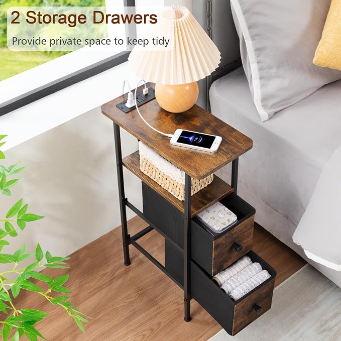 LOAKEKEL Narrow Nightstand - Image 6