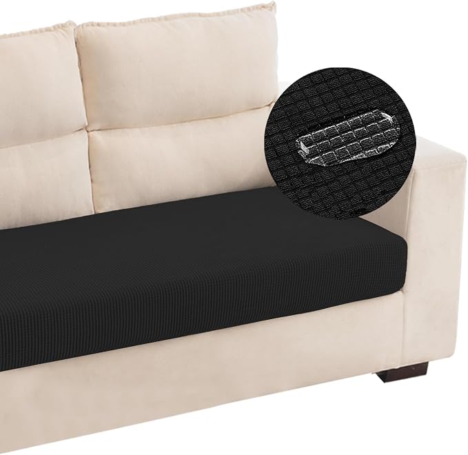 Water Repellent Couch Cushion Cover Loveseat Cover, Stretch Sectional Sofa Seat by TOPYUMH