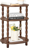 MaxSmeo Small Side Table, 3-Tier Small End Table, Modern Oval Night Stand by MaxSmeo