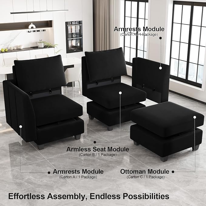 Belffin Modular Sectional Sofa Bed - Image 4