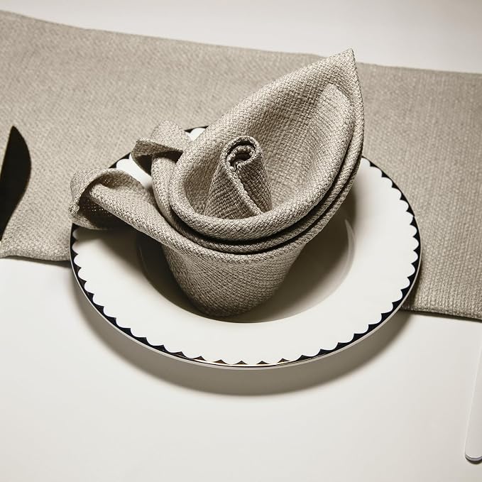 BALCONY & FALCON Cloth Napkins Set of 6 Washable Linen Napkins Absorbent - Image 6
