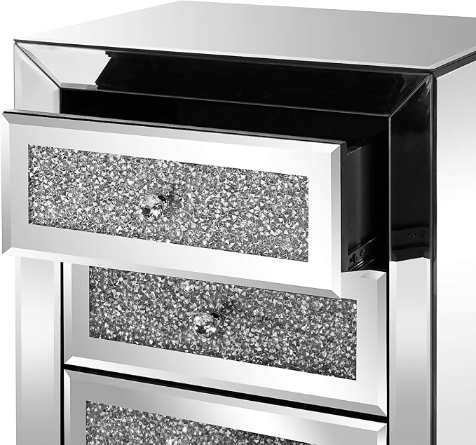 VINGLI Mirrored Nightstand - Image 6
