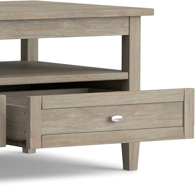 SIMPLIHOME Warm Shaker Solid Wood Transitional-Style 48-inch Wide Coffee Table - Image 10