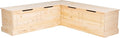 Linon Harris Unfinished Wood Backless Nook by Linon