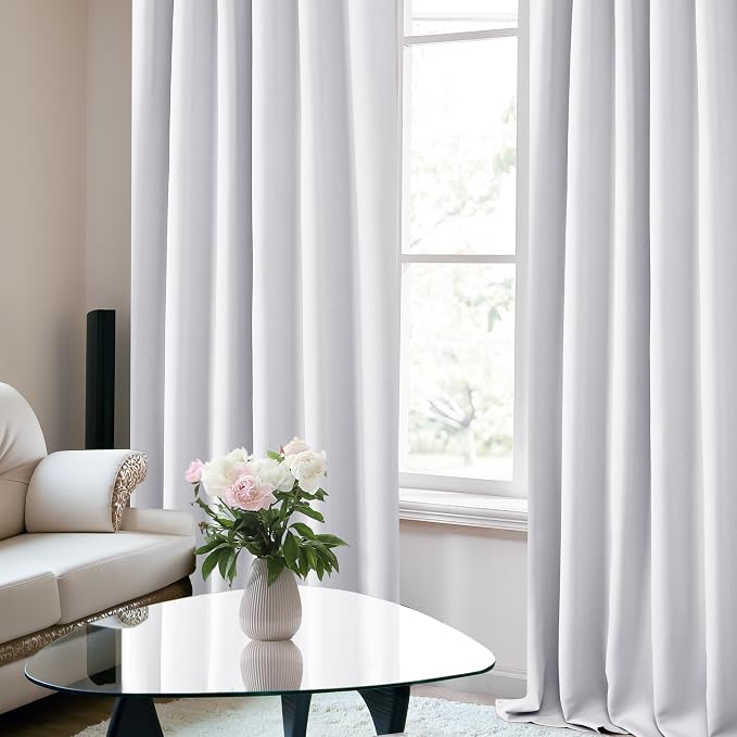 Deconovo Room Darkening Curtains Back Tab and Rod Pocket Curtains Thermal - Image 5