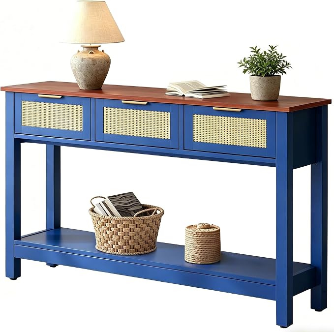 Luoxiao 47" Blue Entryway Table by Luoxiao