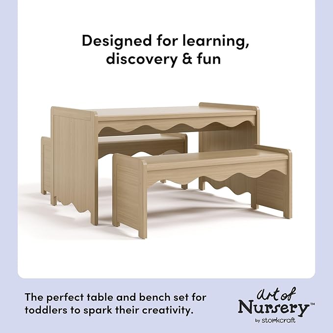 Storkcraft Casablanca Montessori Indoor Kids Table & Bench Set – Premium Kids - Image 4