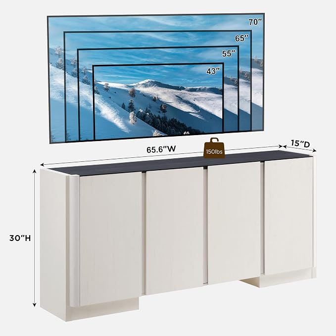 66" Large Sideboard Buffet Cabinet - Image 9