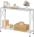 Tajsoon Console Table 41.8”, 2-Tier Entryway Table Narrow Sofa Table by Tajsoon