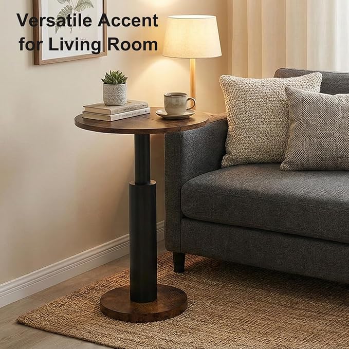 LAATOOREE Round Side Table, Accent Drink Coffee Table, Spacious Top, Thick - Image 7