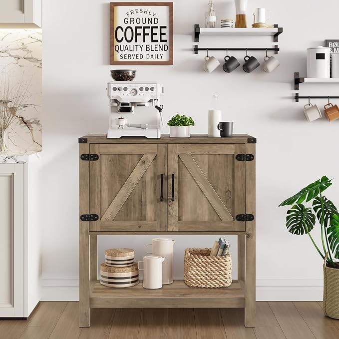 Mufico Sofa Table Console Table, Coffee Bar Cabinet, 31.5 L x 13.8 D x 34.65 H by Mufico