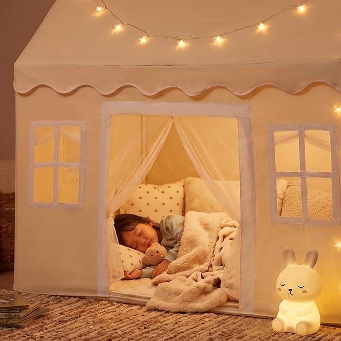 Tiny Land Play Tent with Padded Mat & LED Lights, Kids Tent, Playhouse - Image 11