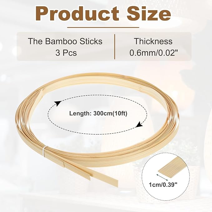 MECCANIXITY 3 Rolls Bamboo Strips - Image 2