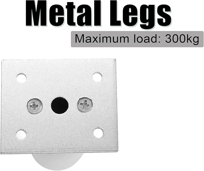 Set of 4 Furniture Legs 2.36 Inch, Adjustable Aluminum Alloy Cabinet Legs - Image 5