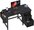 Lufeiya Computer Desk with File Drawers Cabinet, 47 Inch Reversible Home Office by LUFEIYA